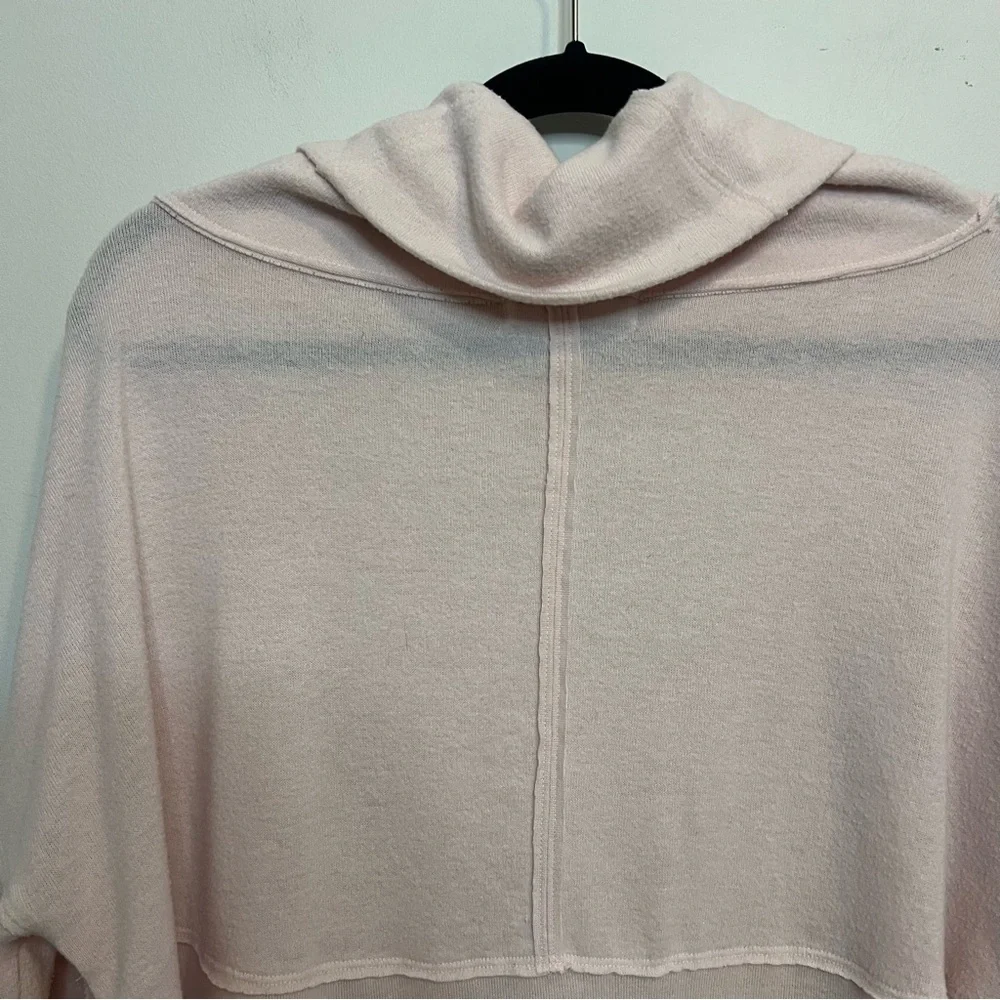 We The Free Soft Pink Cowl Neck Sweater Boho Loungewear Athleisure Indie Lounge